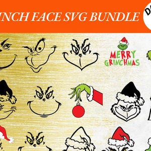 Frohes Weihnachten svg, Weihnachten Cricut, svg für Cricut, digitale Dateien, Instant Download, Grinch Gesicht svg, Grinch gesicht Png, Weihnachten svg