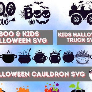 Halloween SVG Bundle: Geist, Kürbis, Hexe, & Herbst Zitate (Digitaler Download)
