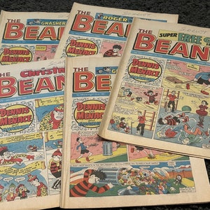 The Beano Paper Comics, Vintage Children’s Comics, 1987 - 5x Comic Bundle