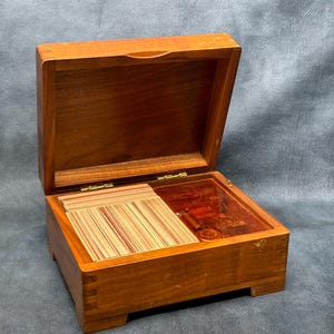 Wooden Musical Box, full with Prayer Cards
