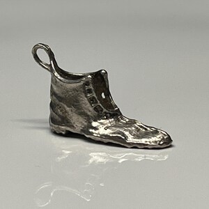 Vintage Sterling Silver Charm, Silver Charm Bracelet Charm, Boot Charm