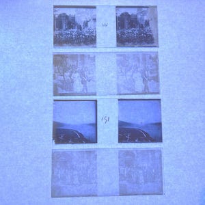 Collection of Edwardian Glass Picture Slides, c1910-1920, Mixed Subject, Antique Glass Lantern Slides