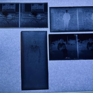 Set of Glass Negative Picture Slides, c1920’s Mixed Subject, Antique Glass Lantern Slides