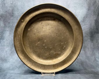 18th Century Pewter Plate 26.2cm Diameter