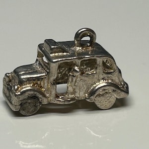 Vintage Sterling Silver Charm, Silver Charm Bracelet Charm, Car Charm