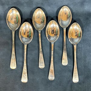 Conjunto de 6 colheres de sopa banhadas a prata - Talheres, Talheres
