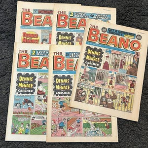 The Beano Paper Comics, Vintage Children’s Comics, 1985 - 5x Comic Bundle