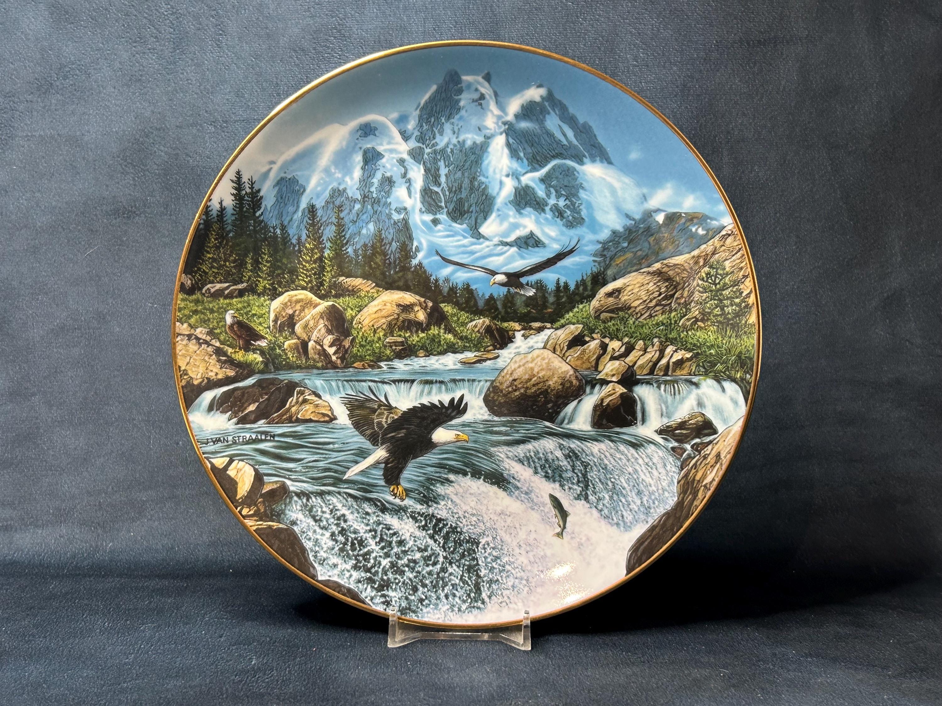 Danbury Mint Display Picture Plate, Whitewater Falls by John Van