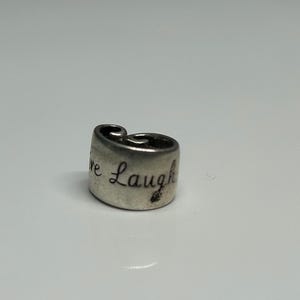 Vintage Sterling Silver Charm, Silver Charm Bracelet Charm, Live Love Laugh Charm - Links Charm