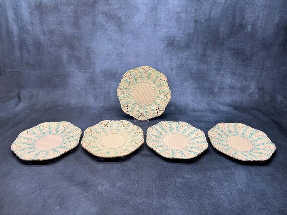 Villeroy & Boch Side Plates, 19th Century Porcelain Plates, 5