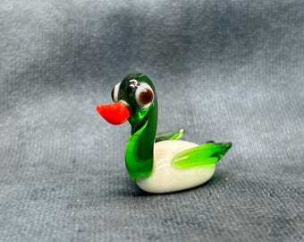 Vintage Murano swan or duck sculpture. red and amber Vintage Murano swan or duck sculpture. red and amber