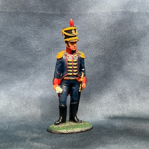 DelPrado Miniature Military Soldier Figurine, Metal Figure, Captain, Spanish Foot Artillery, 1812