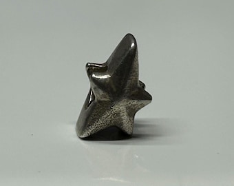Vintage Sterling Silver Charm, Silver Charm Bracelet Charm, Star Charm - Links Charm