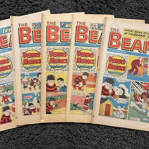 The Beano Paper Comics, Vintage Children’s Comics, 1987 - 5x Comic Bundle
