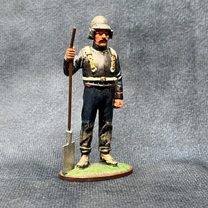 DelPrado Miniature Military Soldier Figurine, Metal Figure, French Artillery Engineer 1807