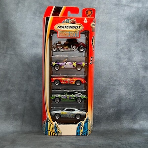 Vintage Matchbox Toy Car Set 5 Vehicles, 2000&#39;s Hero City - Matchbox Mattel in Original Box Unopened, Toy Cars