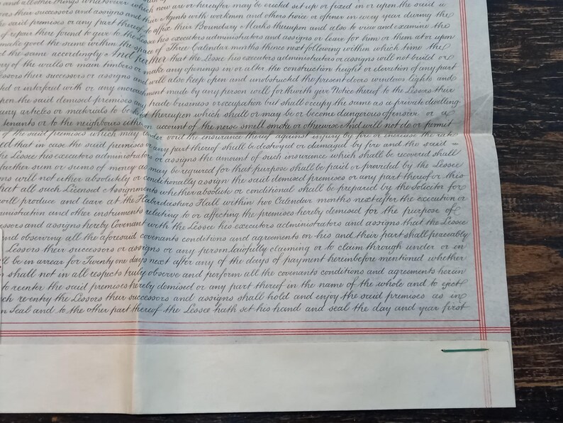 Victorian Contract Writing Examples Queen Victoria Indenture, Antique Beautifully Written Contract on ...