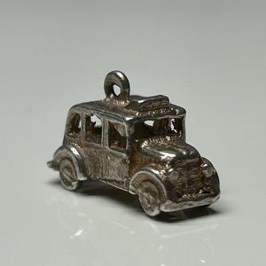 Vintage Sterling Silver Charm, Silver Charm Bracelet Charm, Car Charm
