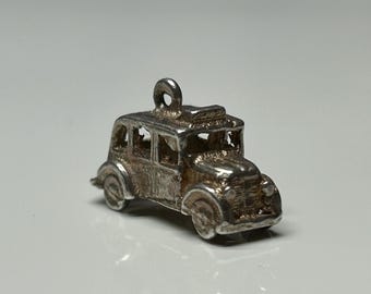 Vintage Sterling Silver Charm, Silver Charm Bracelet Charm, Car Charm