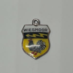 Vintage Sterling Silver Charm, Silver Charm Bracelet Charm, Location Charm - Wiesmoor