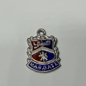 Vintage Sterling Silver Charm, Silver Charm Bracelet Charm, Location Charm - Margate