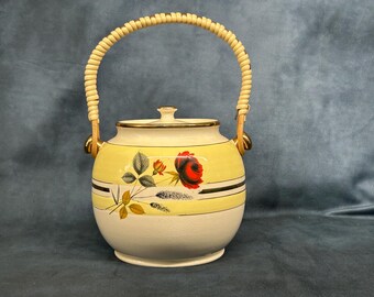 Sadler Biscuit Barrel, Ceramic Biscuit Pot with handle - 15.5cm