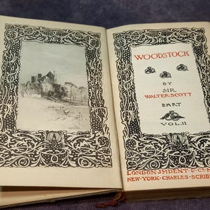 Woodstock by Sir Walter Scott c1897 Antique Book Published By JM Dent