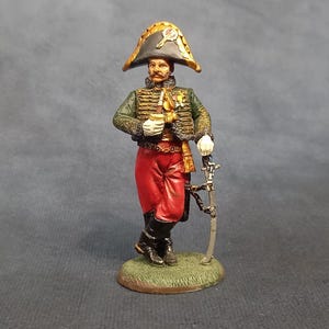 DelPrado Miniature Military Soldier Figurine, Metal Figure, General de division Lasalle, 1806-1807
