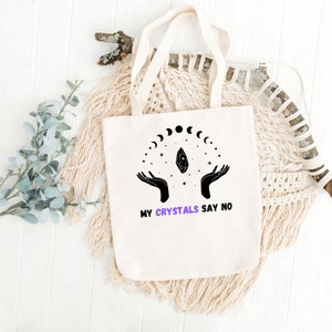 Mis cristales dicen que no - Bolsa de mano premium, regalo para ella, regalo oculto, humor oculto