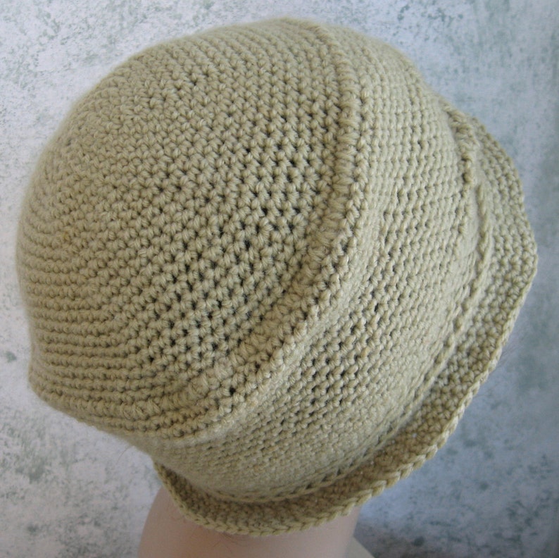 Crochet Pattern Womens FLapper Hat Brimmed With Free Form Trim Instant Download May Sell Finished image 3