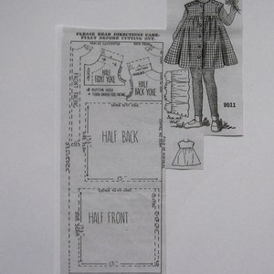 Vintage Girls Dress Pattern With Ric Rack Trim Instant Download Circa ...
