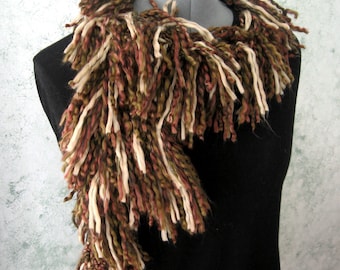 Crochet Scarf Pattern Versatile Womens Easy To Make Fringed Scarf Neck Wrap Instant Download