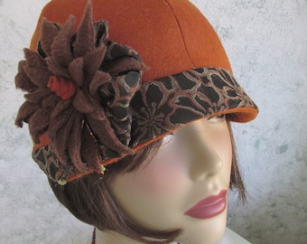 Womens Hat Pattern Flapper Style Brimmed With Flower Trim PDF Easy To Make Instant Download