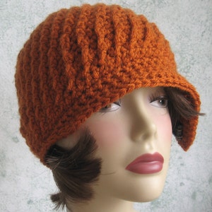 Crochet Hat pattern Spiral Rib With Flapper Style Brim Instant Download Easy To Make image 3