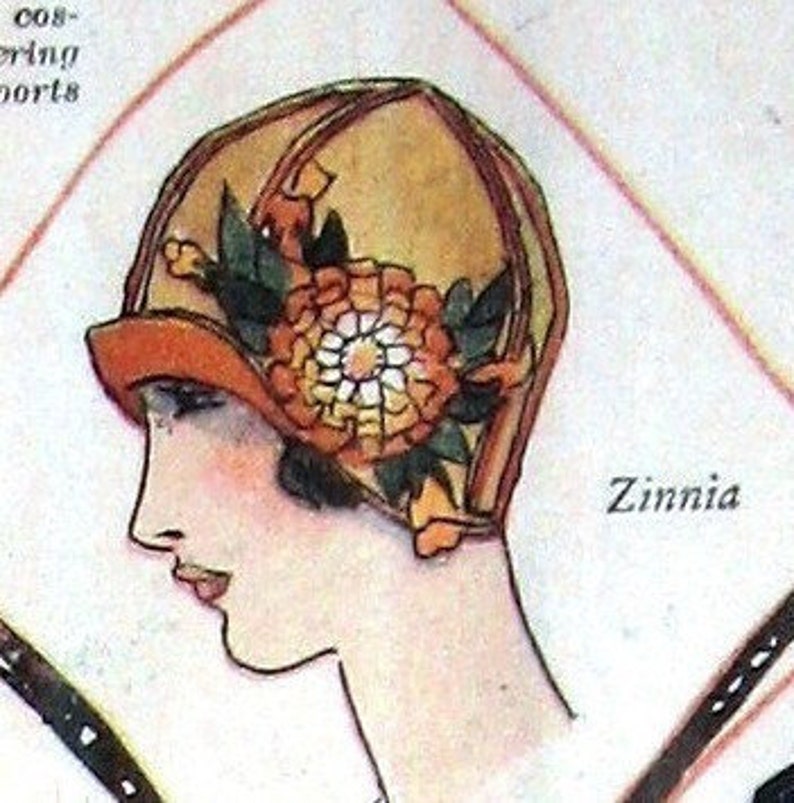 1922 Womens Flapper Hat Patterns eBook PDF 7 Different Hats Instant Download image 1