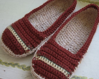 Crochet Slipper Pattern Womens House Shoes 3 Sizes Instant Download Easy To Make May Resell Finished