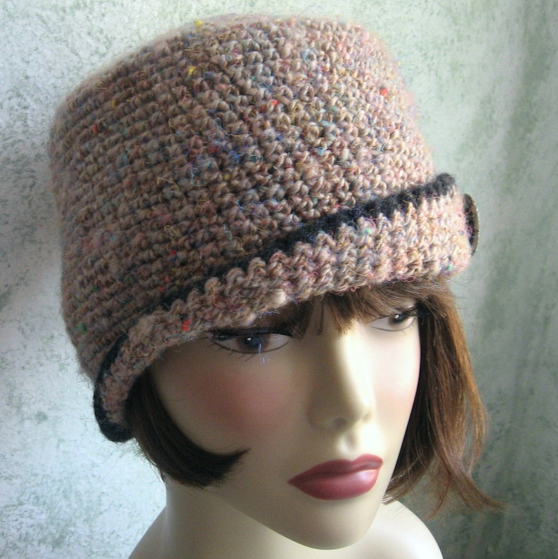 Crochet Pattern Womens Crochet Hat With Close Fitted Brim And Etsy