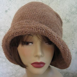 Womens Crochet Hat Pattern Flapper Cloche With Large Brim Instant ...
