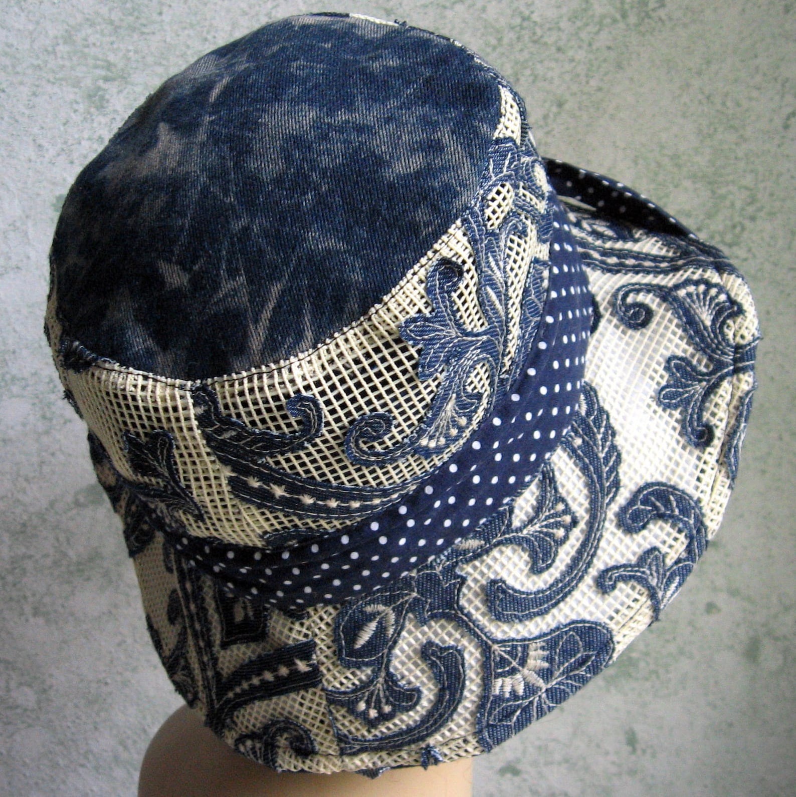 Womens Sewing Hat Pattern Wide Brimmed Hat With Contrasting Etsy