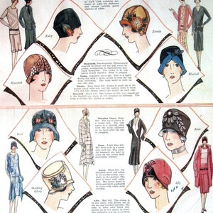 1922 Womens Flapper Hat Patterns eBook PDF 7 Different Hats Instant Download image 3