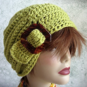 Instant Download Crochet Slouch Hat Pattern With Slide Trim  Mulit-Sized Baby Thru Adult