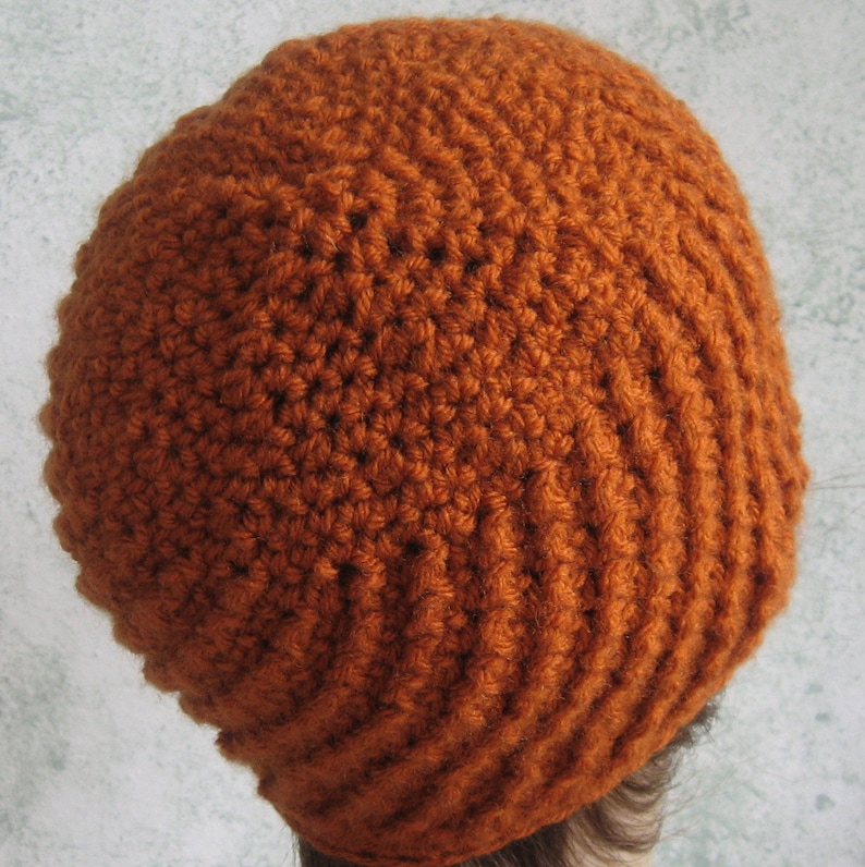 Crochet Hat pattern Spiral Rib With Flapper Style Brim Instant Download Easy To Make image 5