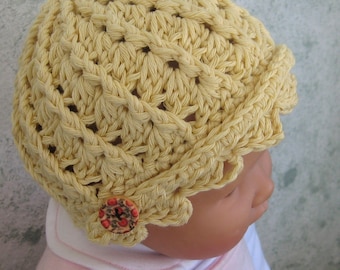 Crochet Hat Pattern Infant-Toddler Spiral Ribbed Hat Instant Download