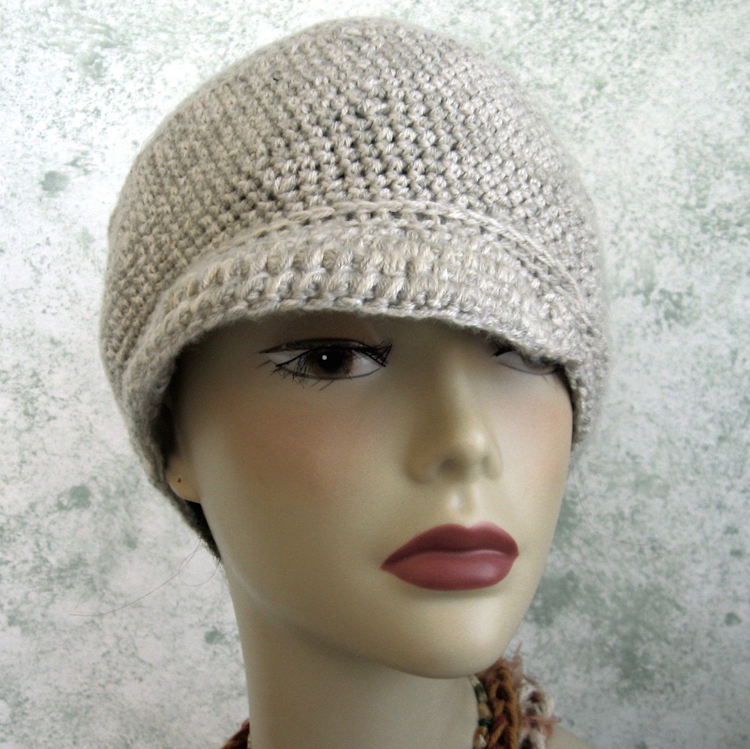 Womens Crochet Hat Pattern Brimmed Light Weight Cabbie Style Etsy