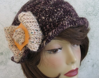 Crochet Hat Pattern Womens Brimmed Cloche With Large Bow Trim Chemo Hat Pattern Instant  Download
