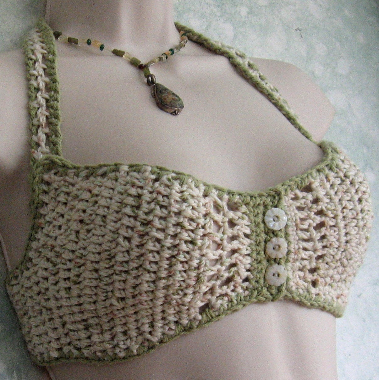Crochet Bra Pattern Women's Summer Bra Button Front Teen Etsy
