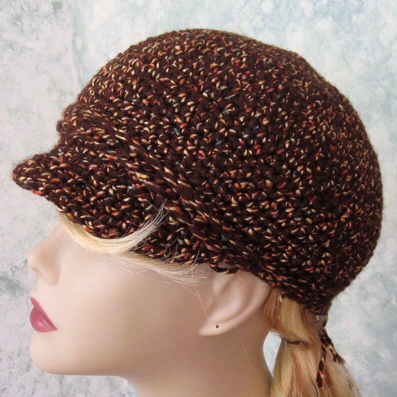 Newsboy Crochet Hat Pattern Teen And Womens Sizing Easy To Make May Sell Finished Hats Instant Download image 4