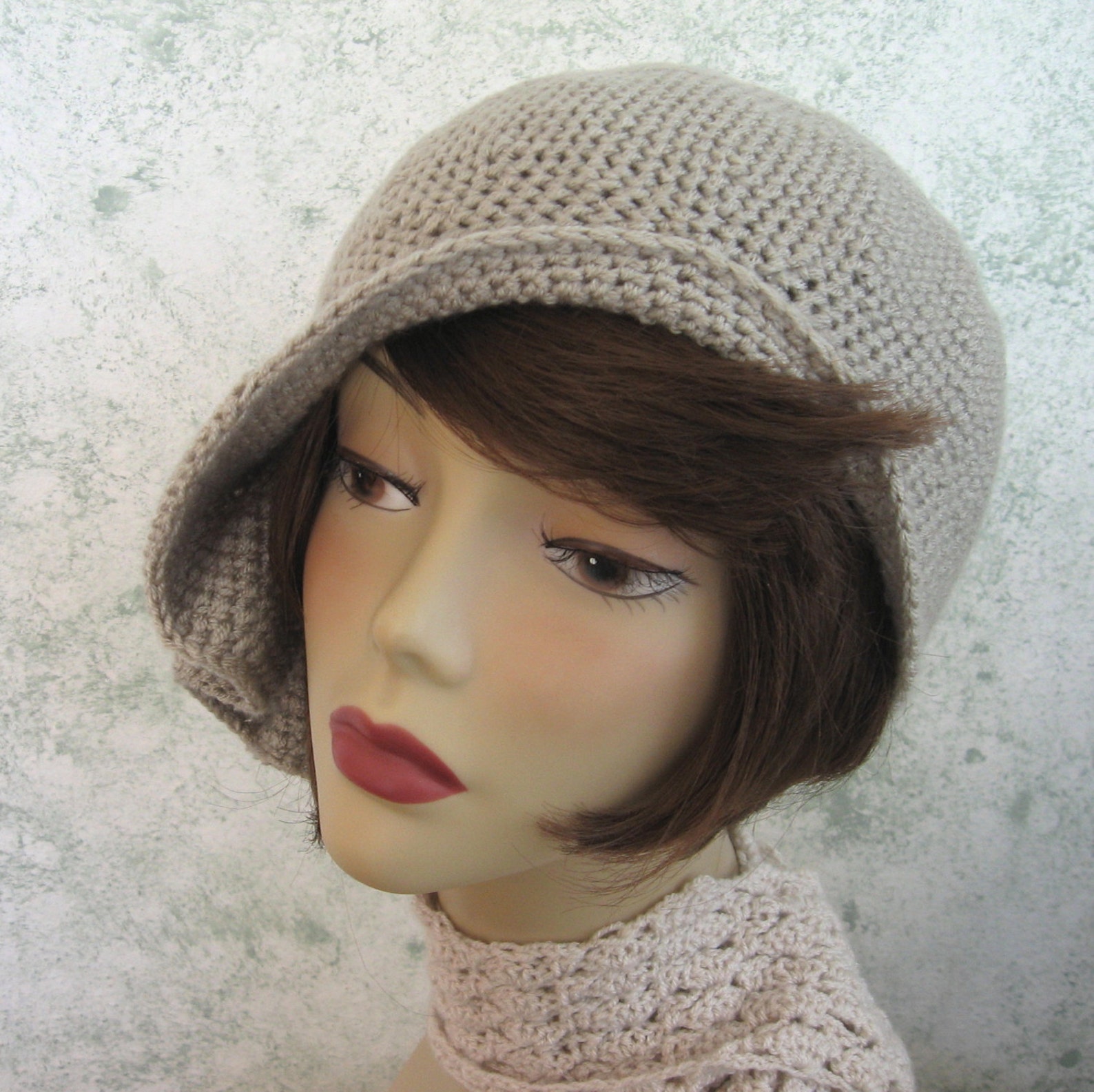 Crochet Pattern Womens Hat Flapper Style Hat With Pleats And Etsy
