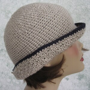 Crochet Pattern Womens Flapper Hat With Bow Trim Instant Download May Resell Finished image 4