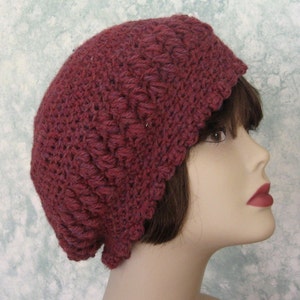 Womens Slouch Hat Crochet Pattern Bohemian Style PDF Easy To Make Resell finished